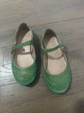 Papanatas Green Mary Janes girls 26